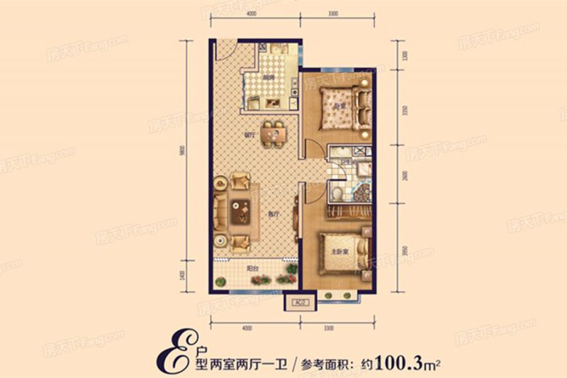 包頭裝修方案包頭富力華庭100.30㎡