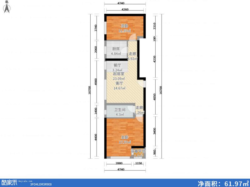 包頭裝修方案包頭東亞香堤麗舍91㎡